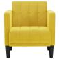 Preview: Sessel mit Armlehnen Gelb 53 cm Samt