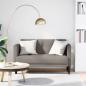 Preview: ARDEBO.de - Zweisitzer-Sofa Taupe 111 cm Stoff