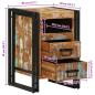 Preview: Nachttisch 40x40x59 cm Altholz Massivholz