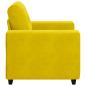 Preview: Sessel Gelb 59 cm Samt