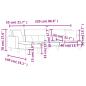 Preview: Schlafsofa in L-Form Schwarz 275x140x70 cm Stoff