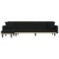 Preview: Schlafsofa in L-Form Schwarz 275x140x70 cm Stoff