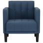 Preview: Sessel mit Armlehnen Blau 53 cm Stoff