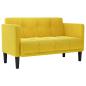 Preview: Zweisitzer-Sofa Gelb 111 cm Samt