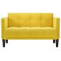 Preview: Zweisitzer-Sofa Gelb 111 cm Samt