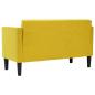 Preview: Zweisitzer-Sofa Gelb 111 cm Samt