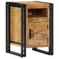 Preview: ARDEBO.de - Nachttisch 40x40x59 cm Raues Mango-Massivholz