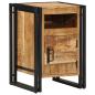 Preview: Nachttisch 40x40x59 cm Raues Mango-Massivholz
