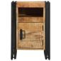 Preview: Nachttisch 40x40x59 cm Raues Mango-Massivholz