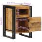 Preview: Nachttisch 40x40x59 cm Raues Mango-Massivholz