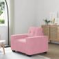 Preview: ARDEBO.de - Sessel Rosa 59 cm Samt