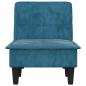 Preview: Chaiselongue Blau Samt