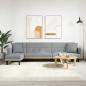 Preview: ARDEBO.de - Schlafsofa in L-Form Hellgrau 275x140x70 cm Stoff