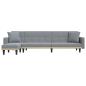 Preview: Schlafsofa in L-Form Hellgrau 275x140x70 cm Stoff