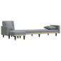 Preview: Schlafsofa in L-Form Hellgrau 275x140x70 cm Stoff