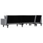 Preview: Schlafsofa in L-Form Hellgrau 275x140x70 cm Stoff