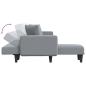 Preview: Schlafsofa in L-Form Hellgrau 275x140x70 cm Stoff