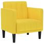 Preview: Sessel mit Armlehnen Hellgelb 53 cm Stoff
