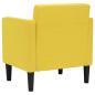 Preview: Sessel mit Armlehnen Hellgelb 53 cm Stoff