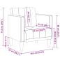 Preview: Sessel mit Armlehnen Hellgelb 53 cm Stoff