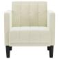 Preview: Sessel mit Armlehnen Creme 53 cm Samt