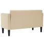 Preview: Zweisitzer-Sofa Creme 111 cm Stoff