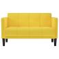 Preview: Zweisitzer-Sofa Gelb 111 cm Stoff