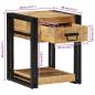 Preview: Nachttische 2 Stk. 40x40x50 cm Raues Massivholz Mango