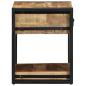 Preview: Nachttische 2 Stk. 40x40x50 cm Raues Massivholz Mango