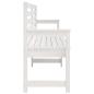 Preview: Gartenbank Weiß 203,5x48x91,5 cm Massivholz Kiefer