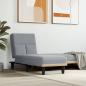 Preview: ARDEBO.de - Chaiselongue Hellgrau Stoff