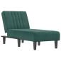 Preview: Chaiselongue Dunkelgrün Samt