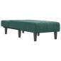 Preview: Chaiselongue Dunkelgrün Samt