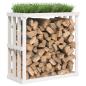 Preview: Outdoor-Kaminholzregal Weiß 108x52x106 cm Massivholz Kiefer