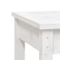 Preview: Gartenbank Weiß 109x44x45 cm Massivholz Kiefer