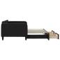 Preview: Tagesbett Ausziehbar mit Schubladen Schwarz 90x190 cm Stoff