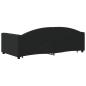Preview: Tagesbett Ausziehbar Schwarz 90x190 cm Stoff