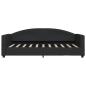 Preview: Tagesbett Ausziehbar Schwarz 90x190 cm Stoff