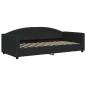 Preview: Tagesbett Ausziehbar mit Schubladen Schwarz 90x190 cm Stoff