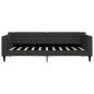Preview: Tagesbett Ausziehbar mit Schubladen Schwarz 90x190 cm Stoff