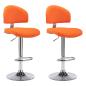 Preview: Barhocker 2 Stk. Orange Kunstleder