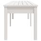 Preview: Gartenbank 2-Sitzer Weiß 203,5x44x45 cm Massivholz Kiefer
