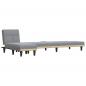 Preview: Schlafsofa in L-Form Hellgrau 255x140x70 cm Stoff