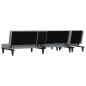 Preview: Schlafsofa in L-Form Hellgrau 255x140x70 cm Stoff