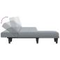 Preview: Schlafsofa in L-Form Hellgrau 255x140x70 cm Stoff
