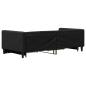 Preview: Tagesbett Ausziehbar mit Schubladen Schwarz 90x190 cm Stoff