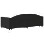 Preview: Tagesbett Ausziehbar mit Schubladen Schwarz 90x190 cm Stoff