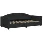 Preview: Tagesbett Ausziehbar mit Schubladen Schwarz 90x190 cm Stoff