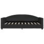 Preview: Tagesbett Ausziehbar mit Schubladen Schwarz 90x190 cm Stoff