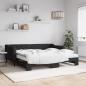 Preview: ARDEBO.de - Tagesbett Ausziehbar mit Matratzen Schwarz 90x190 cm Stoff